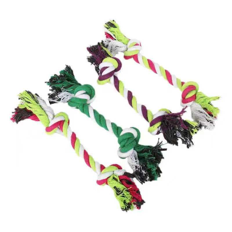 1PC Dog Toy Carrot Knot Rope Ball Cotton Rope Dumbbell Puppy Cleaning Teeth Chew Toy Durable Braided Bite Resistant Pet Supplies - Slobuy