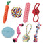 1PC Dog Toy Carrot Knot Rope Ball Cotton Rope Dumbbell Puppy Cleaning Teeth Chew Toy Durable Braided Bite Resistant Pet Supplies - Slobuy