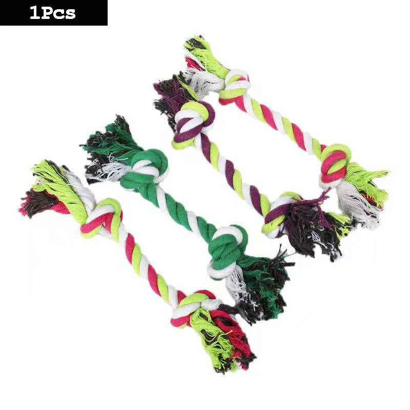 1PC Dog Toy Carrot Knot Rope Ball Cotton Rope Dumbbell Puppy Cleaning Teeth Chew Toy Durable Braided Bite Resistant Pet Supplies - Slobuy