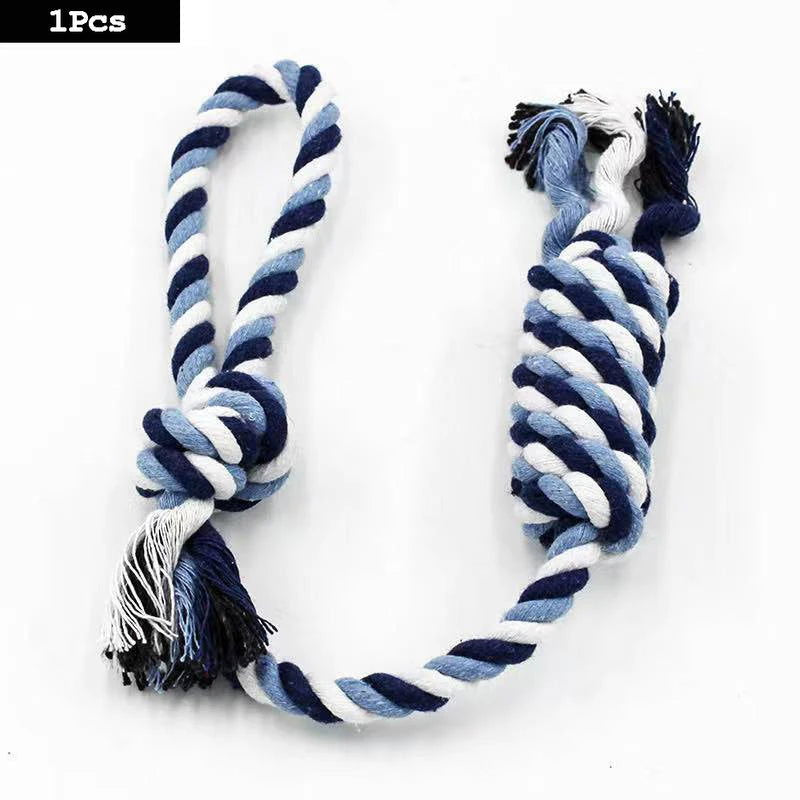 1PC Dog Toy Carrot Knot Rope Ball Cotton Rope Dumbbell Puppy Cleaning Teeth Chew Toy Durable Braided Bite Resistant Pet Supplies - Slobuy