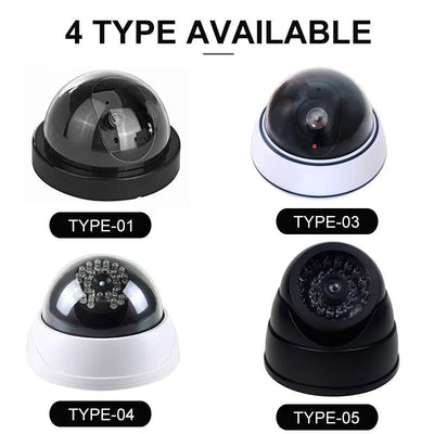 1PC Dummy Fake Camera with LED Red Light, Battery Operated, No Wiring Required, Indoor Outdoor Fake Dome Security Camera - Slobuy