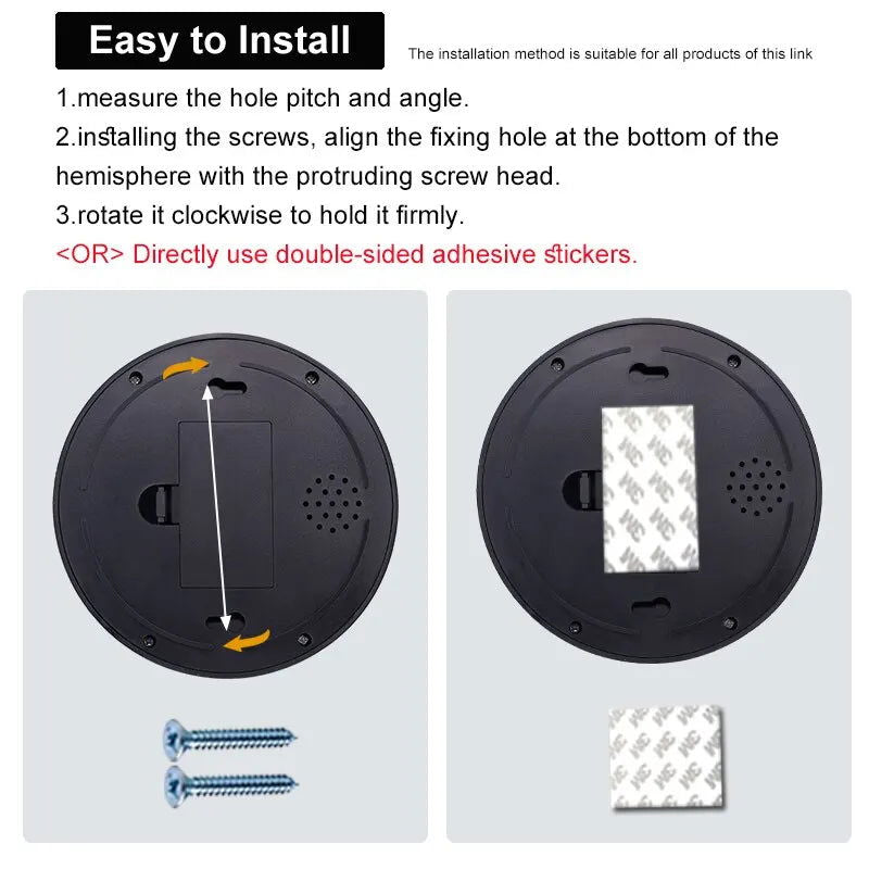 1PC Dummy Fake Camera with LED Red Light, Battery Operated, No Wiring Required, Indoor Outdoor Fake Dome Security Camera - Slobuy
