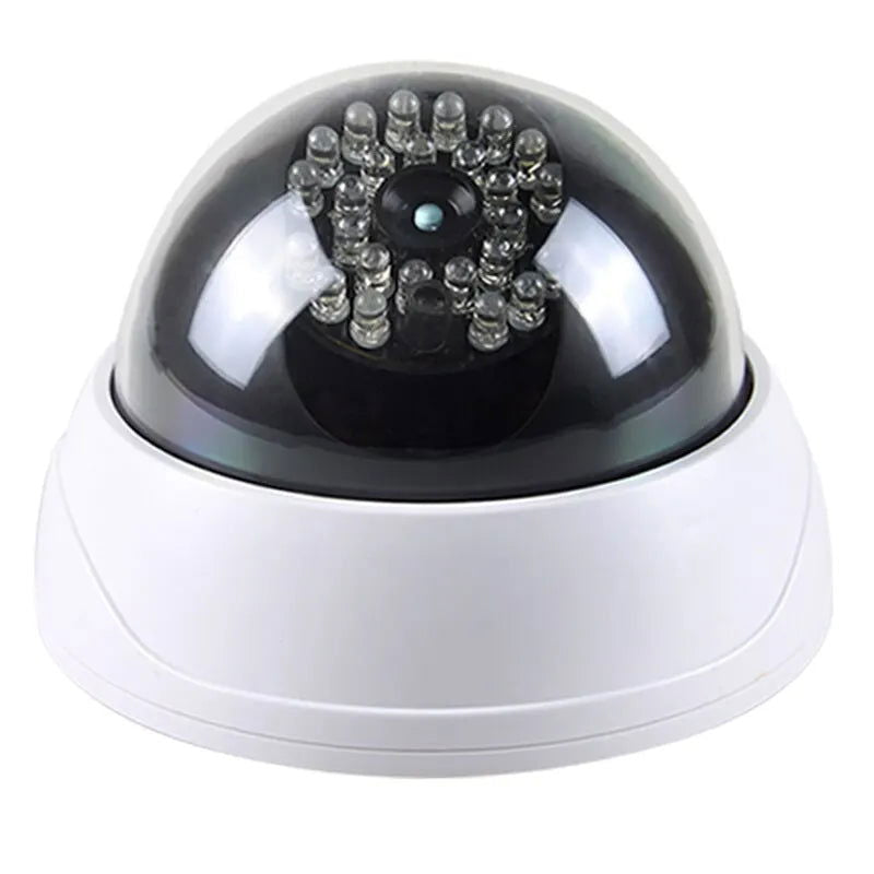 1PC Dummy Fake Camera with LED Red Light, Battery Operated, No Wiring Required, Indoor Outdoor Fake Dome Security Camera - Slobuy