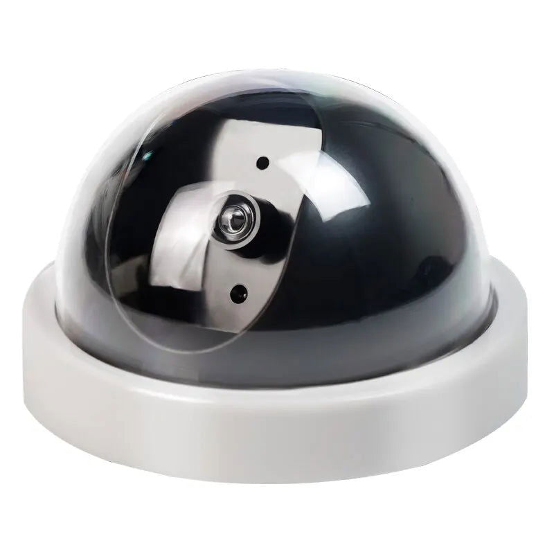 1PC Dummy Fake Camera with LED Red Light, Battery Operated, No Wiring Required, Indoor Outdoor Fake Dome Security Camera - Slobuy