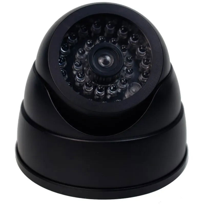 1PC Dummy Fake Camera with LED Red Light, Battery Operated, No Wiring Required, Indoor Outdoor Fake Dome Security Camera - Slobuy