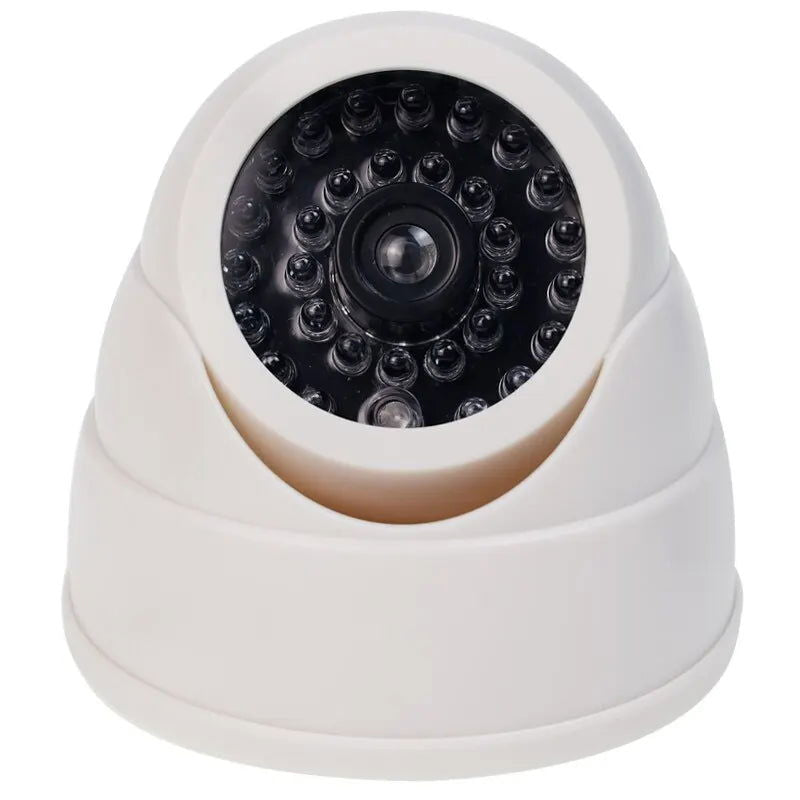 1PC Dummy Fake Camera with LED Red Light, Battery Operated, No Wiring Required, Indoor Outdoor Fake Dome Security Camera - Slobuy