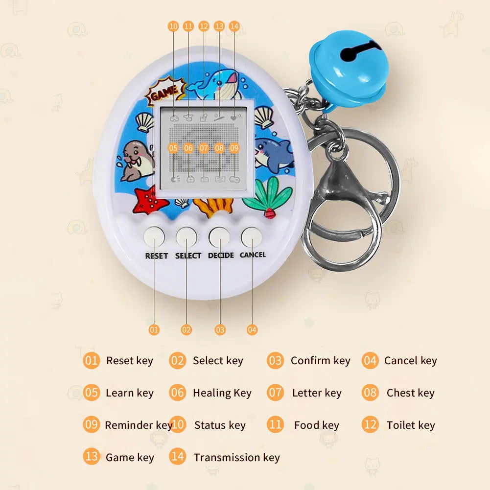 1PC Electronic Pet Game Tamagotchi Toy 168 Pets in 1 Virtual Pet Electronic Toys Mini Handheld Game Creative Children Gifts - Slobuy