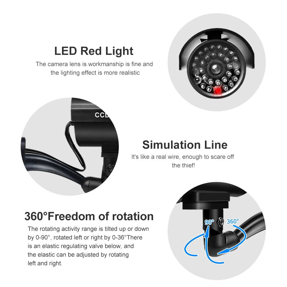 1PC Fake Dummy Camera with Flashing Red LED Bullet Shaped Waterproof Security CCTV Surveillance Camera For Home Outdoor Indoor - Slobuy