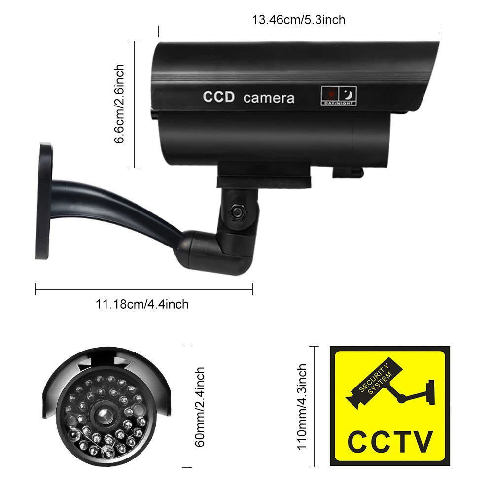 1PC Fake Dummy Camera with Flashing Red LED Bullet Shaped Waterproof Security CCTV Surveillance Camera For Home Outdoor Indoor - Slobuy