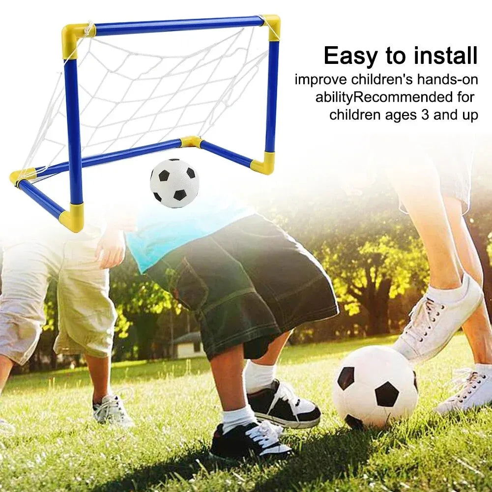 1PC Indoor Mini Folding Soccer Goal Net Plastic Football Post Frame Set Inflatable Kids Sport Toys For Indoor Outdoor Team Games - Slobuy