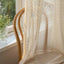 1PC Japanese Boho Style Voile Tulle，Beige Vintage Argyle Geometric Sheer Curtain，Rod Pocket，for the Living Room Decor - Slobuy