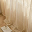 1PC Japanese Boho Style Voile Tulle，Beige Vintage Argyle Geometric Sheer Curtain，Rod Pocket，for the Living Room Decor - Slobuy