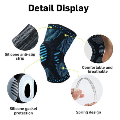 1PC Knee Braces for Knee Pain Relief, With Side Stabilizers Gel Pads,For Meniscus Tear Joint Pain Injury Recovery Unisex - Slobuy