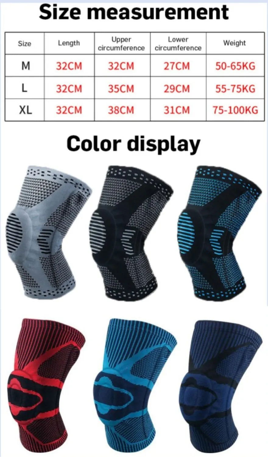 1PC Knee Braces for Knee Pain Relief, With Side Stabilizers Gel Pads,For Meniscus Tear Joint Pain Injury Recovery Unisex - Slobuy