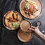 1PC Natural Wooden Tray Round Simple Serving Tray Retro Wood Plates Fruit Dessert Plate Snack Fruit Platter Food Plate Dish - Slobuy