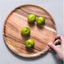 1PC Natural Wooden Tray Round Simple Serving Tray Retro Wood Plates Fruit Dessert Plate Snack Fruit Platter Food Plate Dish - Slobuy