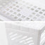 1PC PP Desktop Double Layer Storage Rack Rectangular White Organizing Student Desk Office Cosmetics Stationery - Slobuy