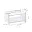 1PC PP Desktop Double Layer Storage Rack Rectangular White Organizing Student Desk Office Cosmetics Stationery - Slobuy