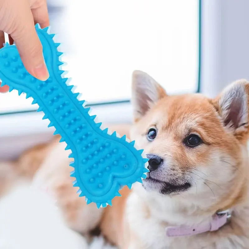 1PC Pet Chew Toy Soft Rubber Bite-resistance Bone Shape Teeth Grinding Chewing Toys for Small Dogs Training Pet Supplies - Slobuy