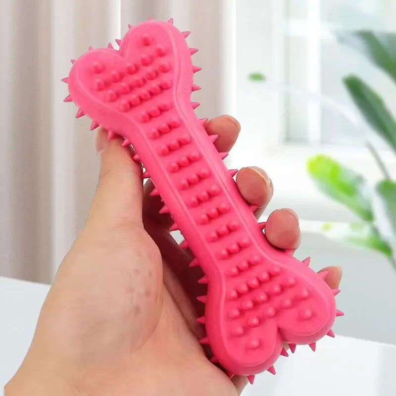 1PC Pet Chew Toy Soft Rubber Bite-resistance Bone Shape Teeth Grinding Chewing Toys for Small Dogs Training Pet Supplies - Slobuy
