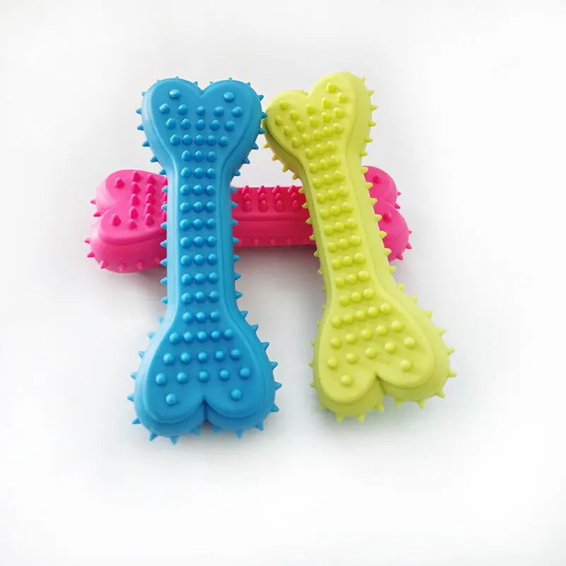1PC Pet Chew Toy Soft Rubber Bite-resistance Bone Shape Teeth Grinding Chewing Toys for Small Dogs Training Pet Supplies - Slobuy