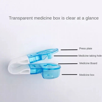1PC Portable Pill Taker Medicine Storage Box Anti Pollution Pill Tablet Crusher for Personal Health Care - Slobuy