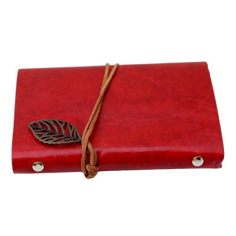1PC Retro Leaf Notebook School Office Stationery Diary Notepad Literature PU Leather Note Book Traveler Journal Planners Gifts - Slobuy