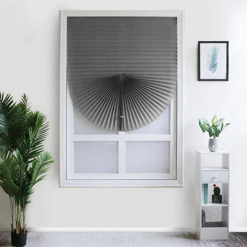 1PC Self-Adhesive Non-Woven Pleated Blinds Folding Curtains For Kitchen Balcony Shades Home Blackout Blinds For Windows Decor - Slobuy