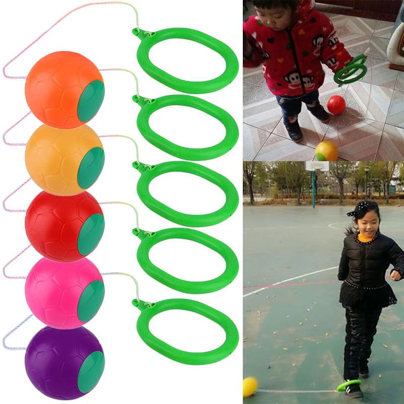 1PC Skip Ball Outdoor Fun Toy Ball Classical Skipping Toy Exercise coordination and balance hop jump playground may toy ball - Slobuy