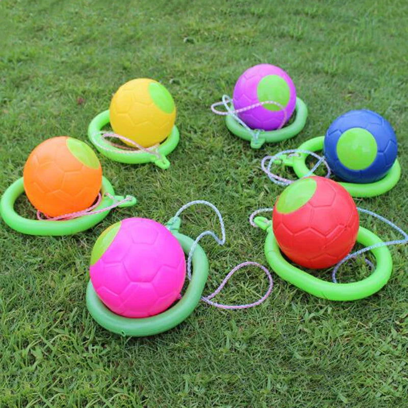 1PC Skip Ball Outdoor Fun Toy Ball Classical Skipping Toy Exercise coordination and balance hop jump playground may toy ball - Slobuy