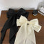 1PC Solid Color Satin Ribbon Big Bows Spring Clips Oversize Hair Pin Retro Hairpin Headwear Wedding Party Hair Accessories - Slobuy