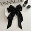 1PC Solid Color Satin Ribbon Big Bows Spring Clips Oversize Hair Pin Retro Hairpin Headwear Wedding Party Hair Accessories - Slobuy