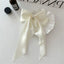 1PC Solid Color Satin Ribbon Big Bows Spring Clips Oversize Hair Pin Retro Hairpin Headwear Wedding Party Hair Accessories - Slobuy