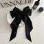 1PC Solid Color Satin Ribbon Big Bows Spring Clips Oversize Hair Pin Retro Hairpin Headwear Wedding Party Hair Accessories - Slobuy
