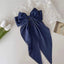 1PC Solid Color Satin Ribbon Big Bows Spring Clips Oversize Hair Pin Retro Hairpin Headwear Wedding Party Hair Accessories - Slobuy