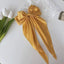 1PC Solid Color Satin Ribbon Big Bows Spring Clips Oversize Hair Pin Retro Hairpin Headwear Wedding Party Hair Accessories - Slobuy