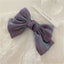1PC Solid Color Satin Ribbon Big Bows Spring Clips Oversize Hair Pin Retro Hairpin Headwear Wedding Party Hair Accessories - Slobuy