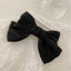 1PC Solid Color Satin Ribbon Big Bows Spring Clips Oversize Hair Pin Retro Hairpin Headwear Wedding Party Hair Accessories - Slobuy