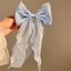 1PC Solid Color Satin Ribbon Big Bows Spring Clips Oversize Hair Pin Retro Hairpin Headwear Wedding Party Hair Accessories - Slobuy