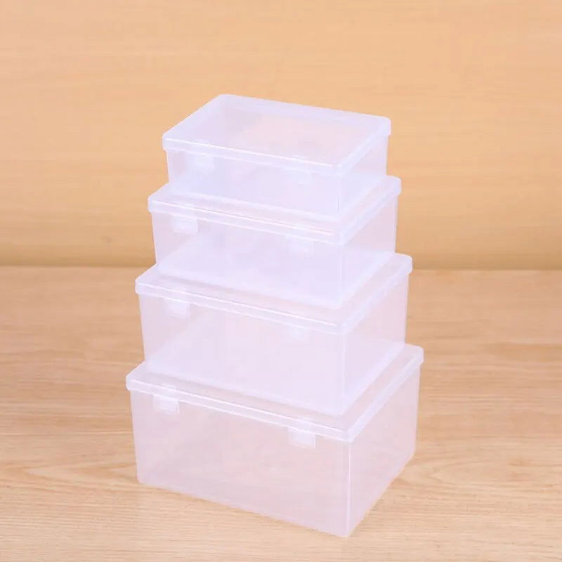1PC Transparent PP Dual Fastened Transparent Display Box Jewelry Jewelry Container Jewelry Box Art DIY Parts Tool Storage Box - Slobuy