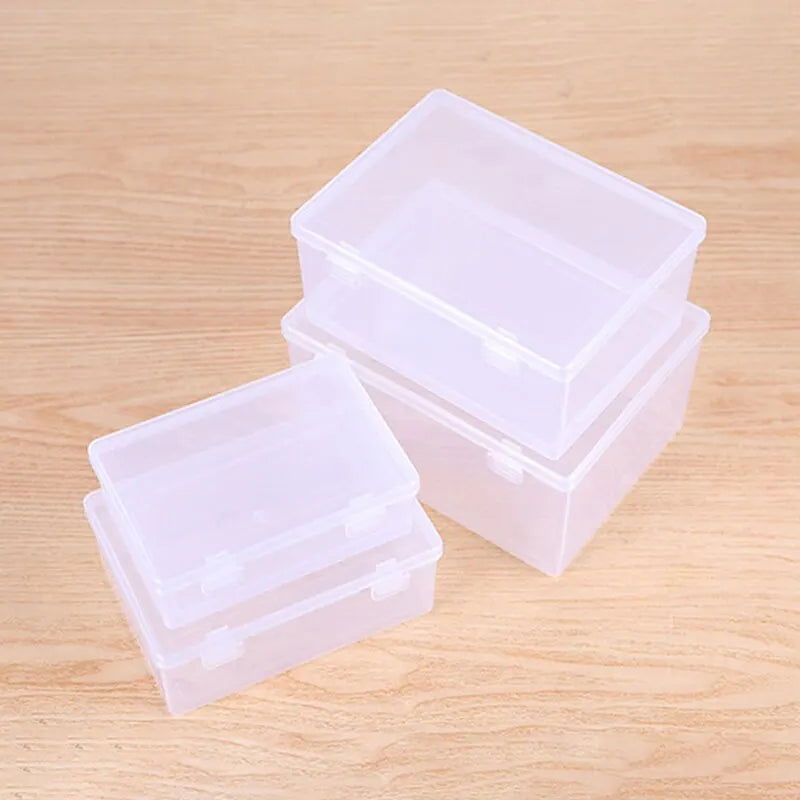 1PC Transparent PP Dual Fastened Transparent Display Box Jewelry Jewelry Container Jewelry Box Art DIY Parts Tool Storage Box - Slobuy