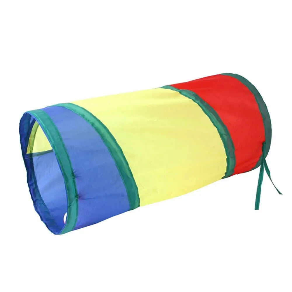 1PC Two-way Retractable Cat Tunnel Toy Cat Interactive Self Hi Ring Paper Foldable Bell Single Layer ( Random Color) - Slobuy