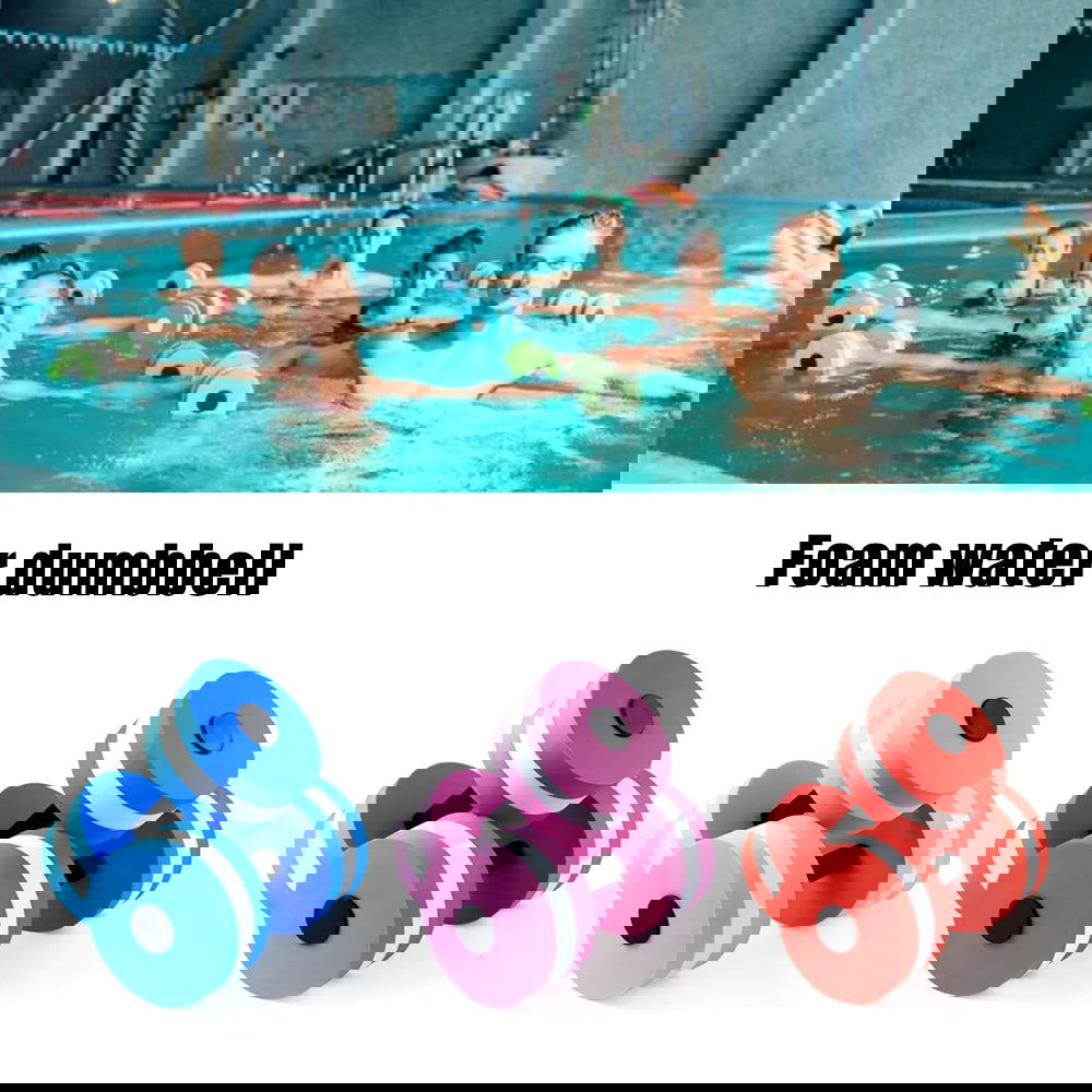 1PC Water Dumbbells EVA Automatic Floating Foam Dumbbells Aerobic Exercise Men Women Swimming Pool Resistance Fitness Tools 2023 - Slobuy
