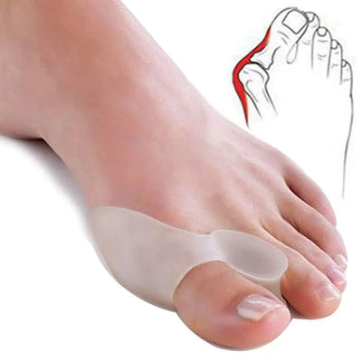 1Pair Silicone Toes Separator Bunion Bone Ectropion Adjuster Toes Outer Appliance Foot Care Tools Hallux Valgus Corrector - Slobuy