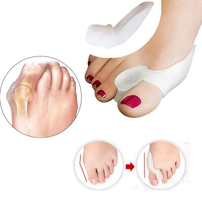 1Pair Silicone Toes Separator Bunion Bone Ectropion Adjuster Toes Outer Appliance Foot Care Tools Hallux Valgus Corrector - Slobuy