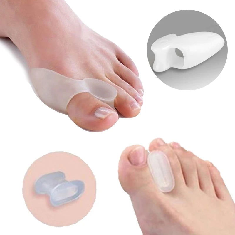 1Pair Silicone Toes Separator Bunion Bone Ectropion Adjuster Toes Outer Appliance Foot Care Tools Hallux Valgus Corrector - Slobuy