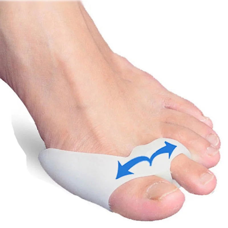 1Pair Silicone Toes Separator Bunion Bone Ectropion Adjuster Toes Outer Appliance Foot Care Tools Hallux Valgus Corrector - Slobuy
