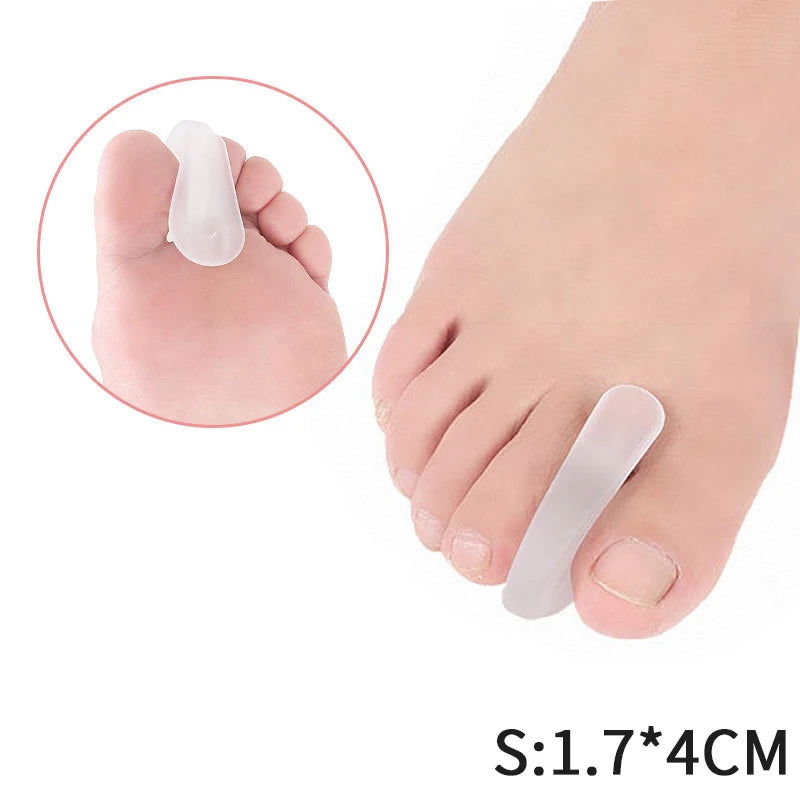 1Pair Silicone Toes Separator Bunion Bone Ectropion Adjuster Toes Outer Appliance Foot Care Tools Hallux Valgus Corrector - Slobuy