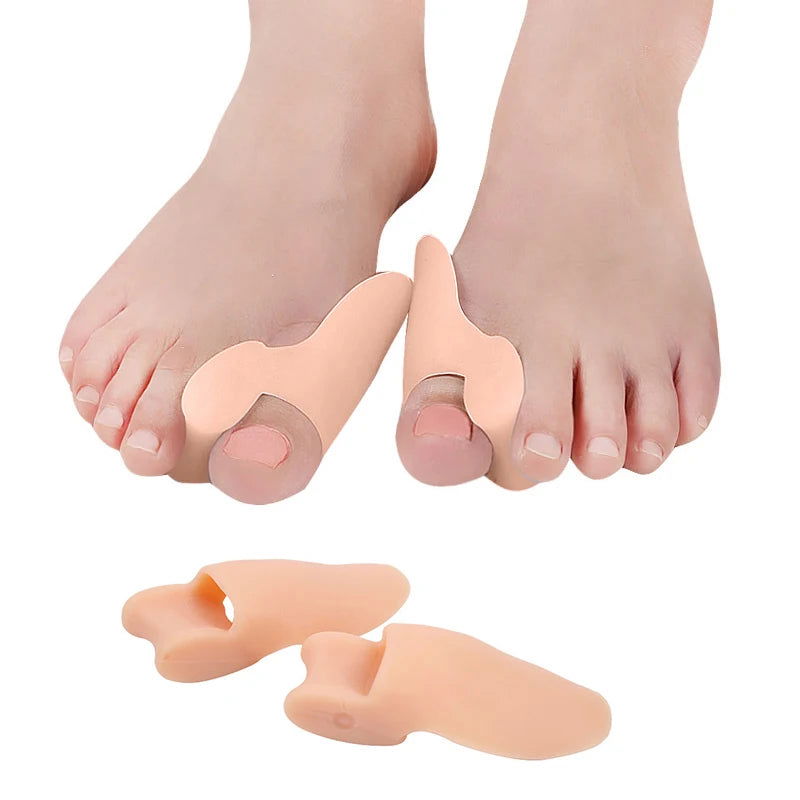 1Pair Silicone Toes Separator Bunion Bone Ectropion Adjuster Toes Outer Appliance Foot Care Tools Hallux Valgus Corrector - Slobuy