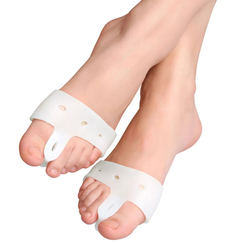 1Pair Silicone Toes Separator Bunion Bone Ectropion Adjuster Toes Outer Appliance Foot Care Tools Hallux Valgus Corrector - Slobuy